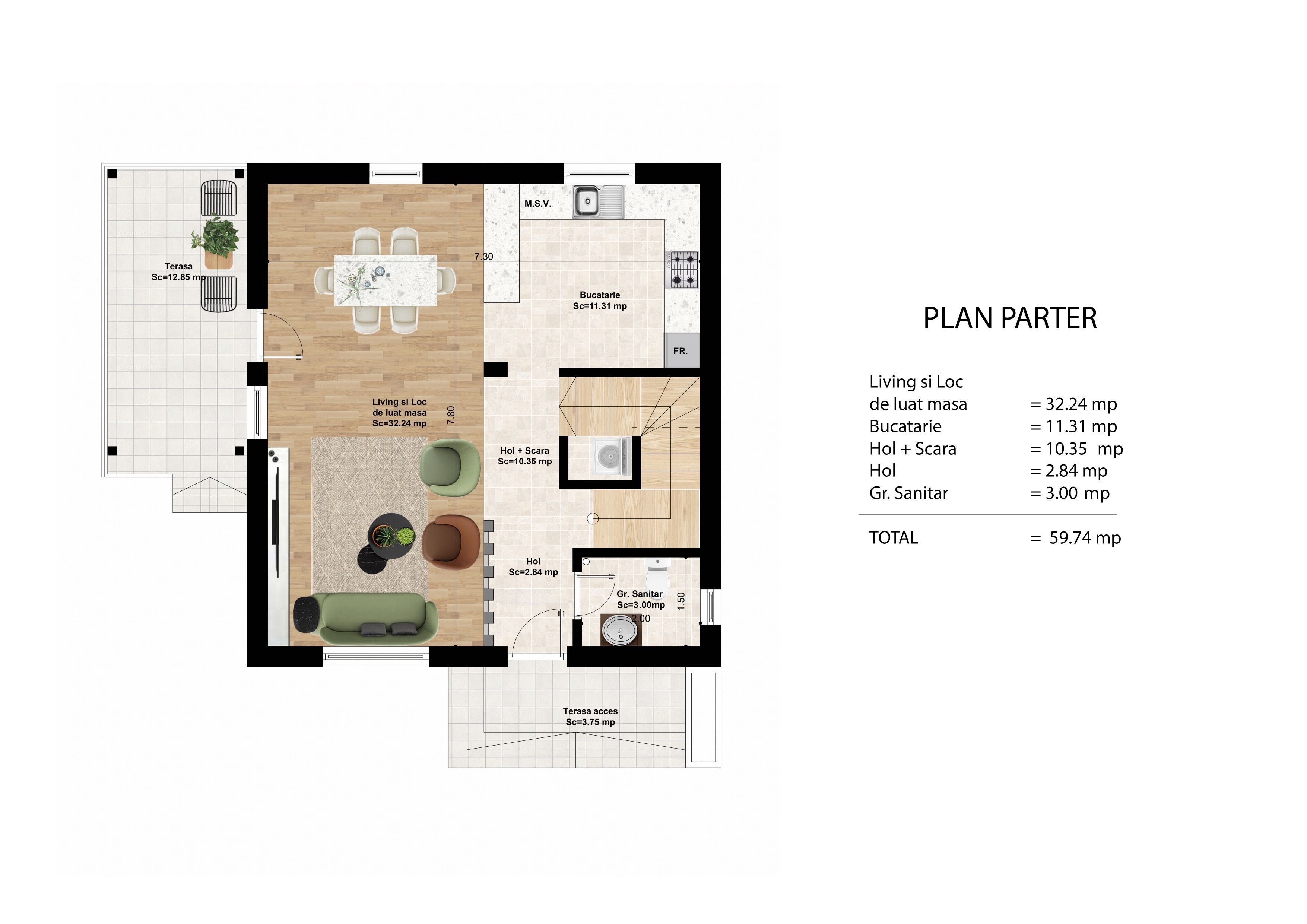 Casa Individuala Parter + Etaj | 340 mp curte | Cernica - Balaceanca