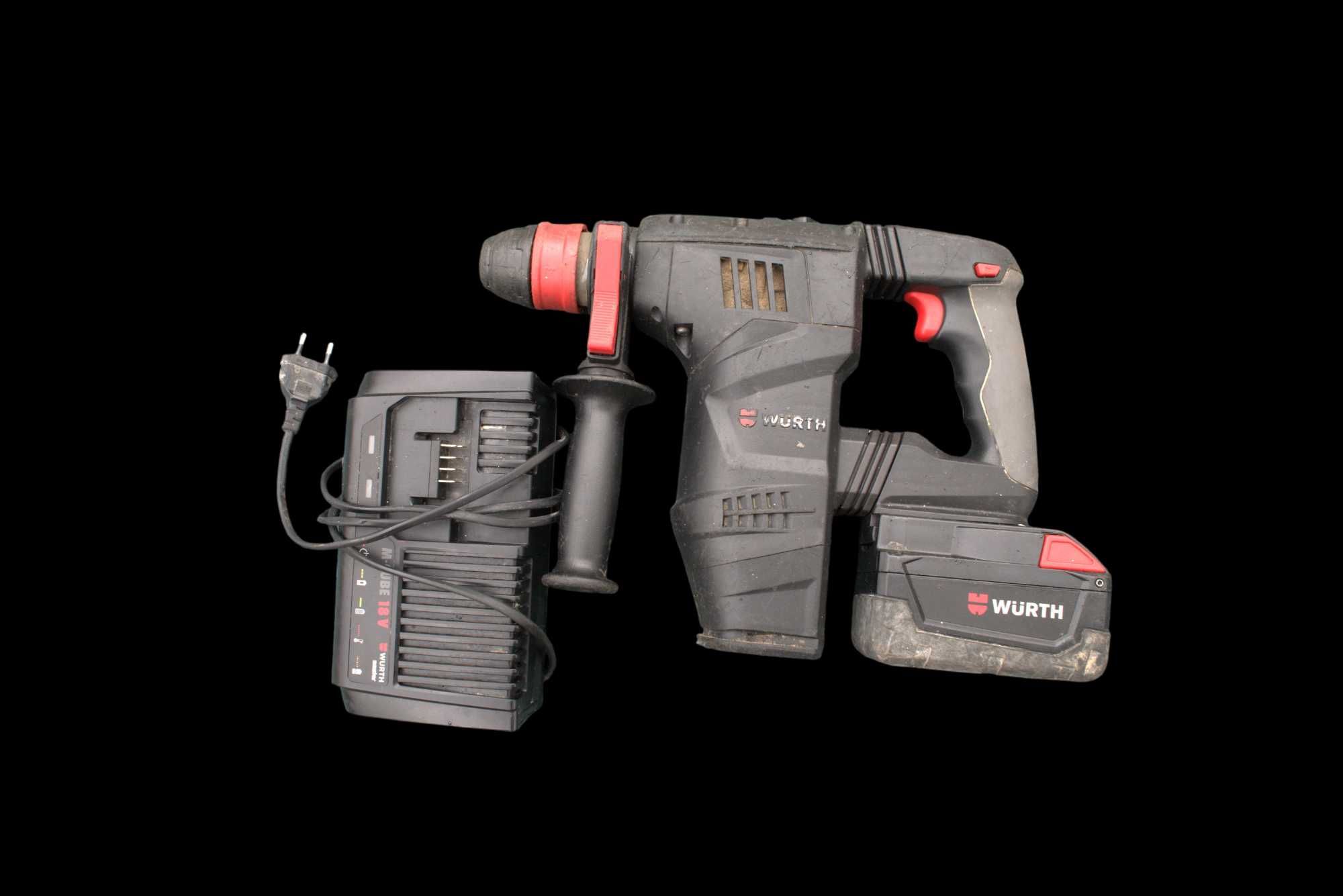 Ciocan rotopercutor WÜRTH cu acumulator și încărcător
