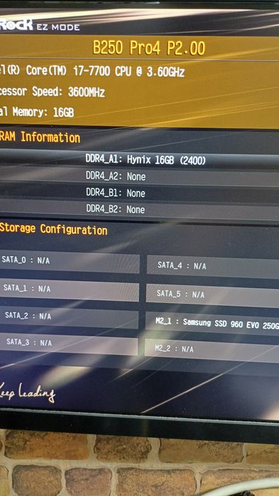 Kit Asrock B250Pro4+Intel Core I7 7700+16ddr4+SSD256+Cooler HDMI M2