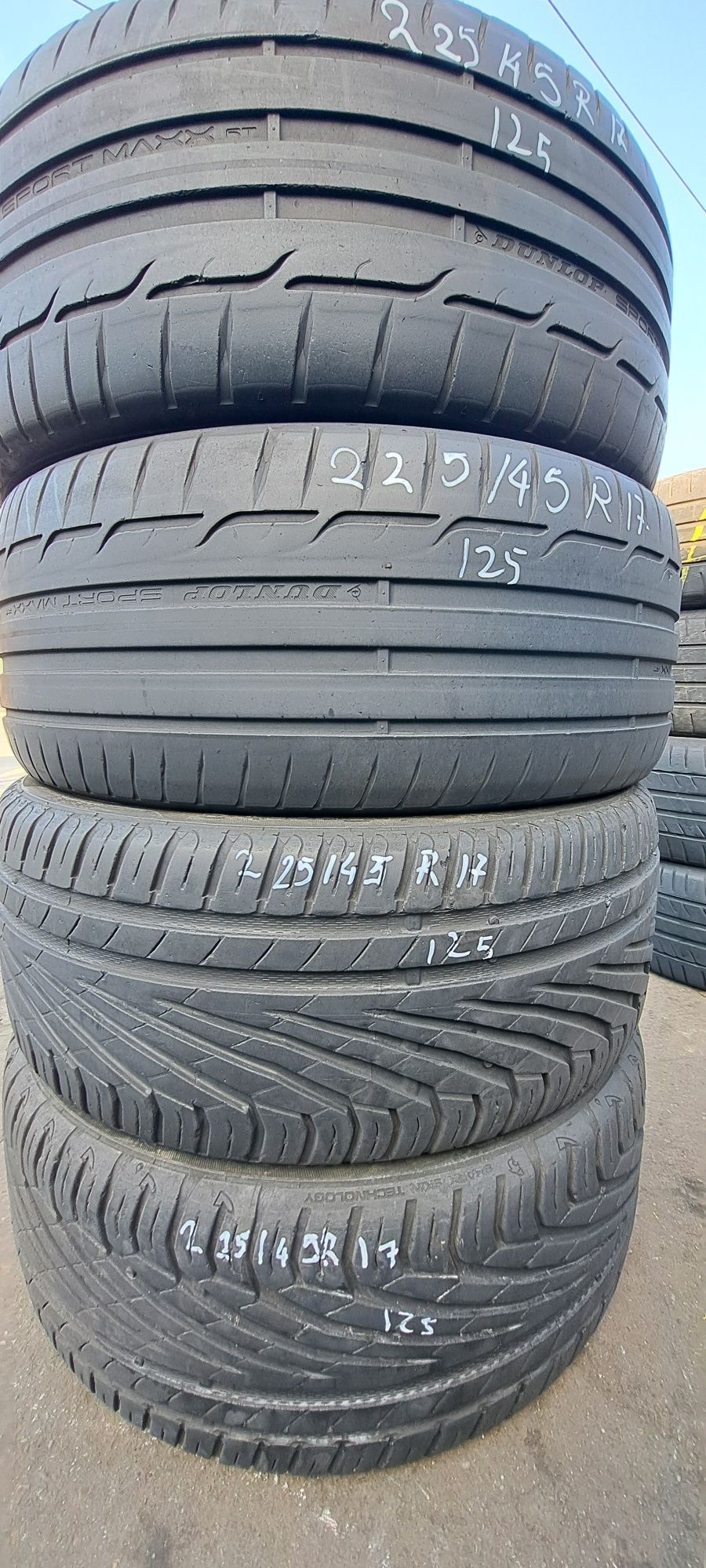 4 anvelope vara 225/45r17 Dunlop și Unyroial Montaj Gratuit