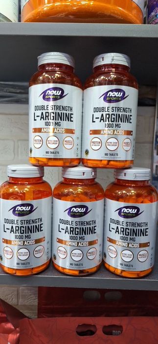 NOW L-Arginine 180 Tablets – Original, Yangi (USA)