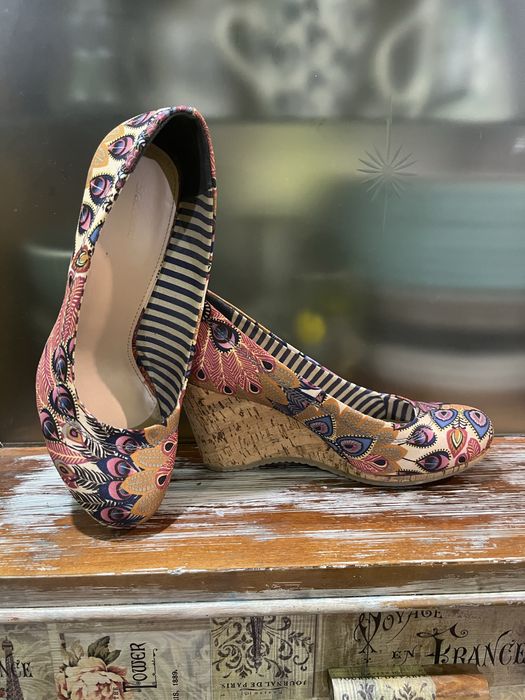 Дамски обувки, шарени, цветни, холандски ток, 38