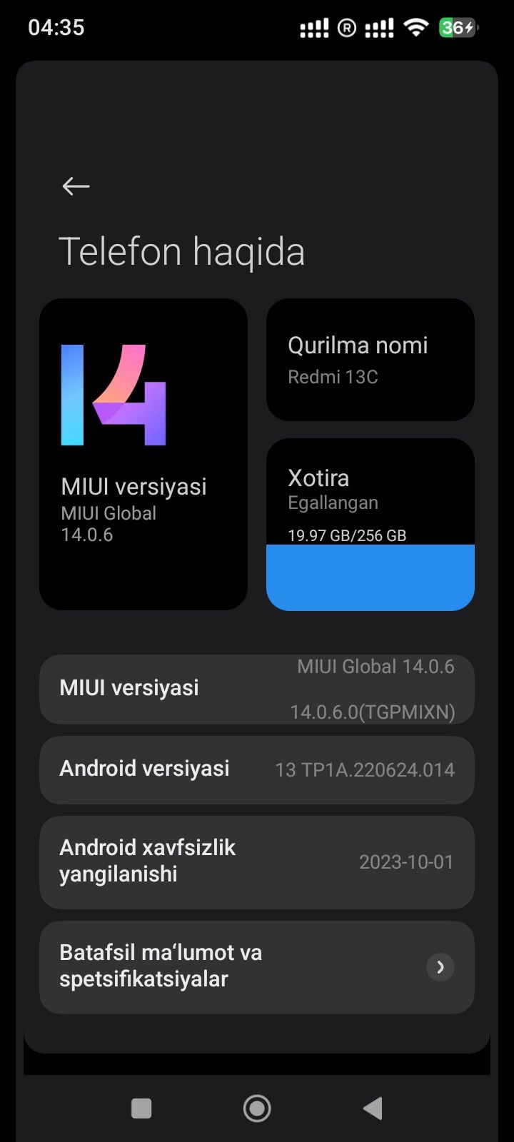 Redmi 13c 256gig 8+2operativ срочно