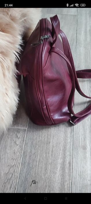 Rucsac bordo, piele ecologica, design casual, model incapator