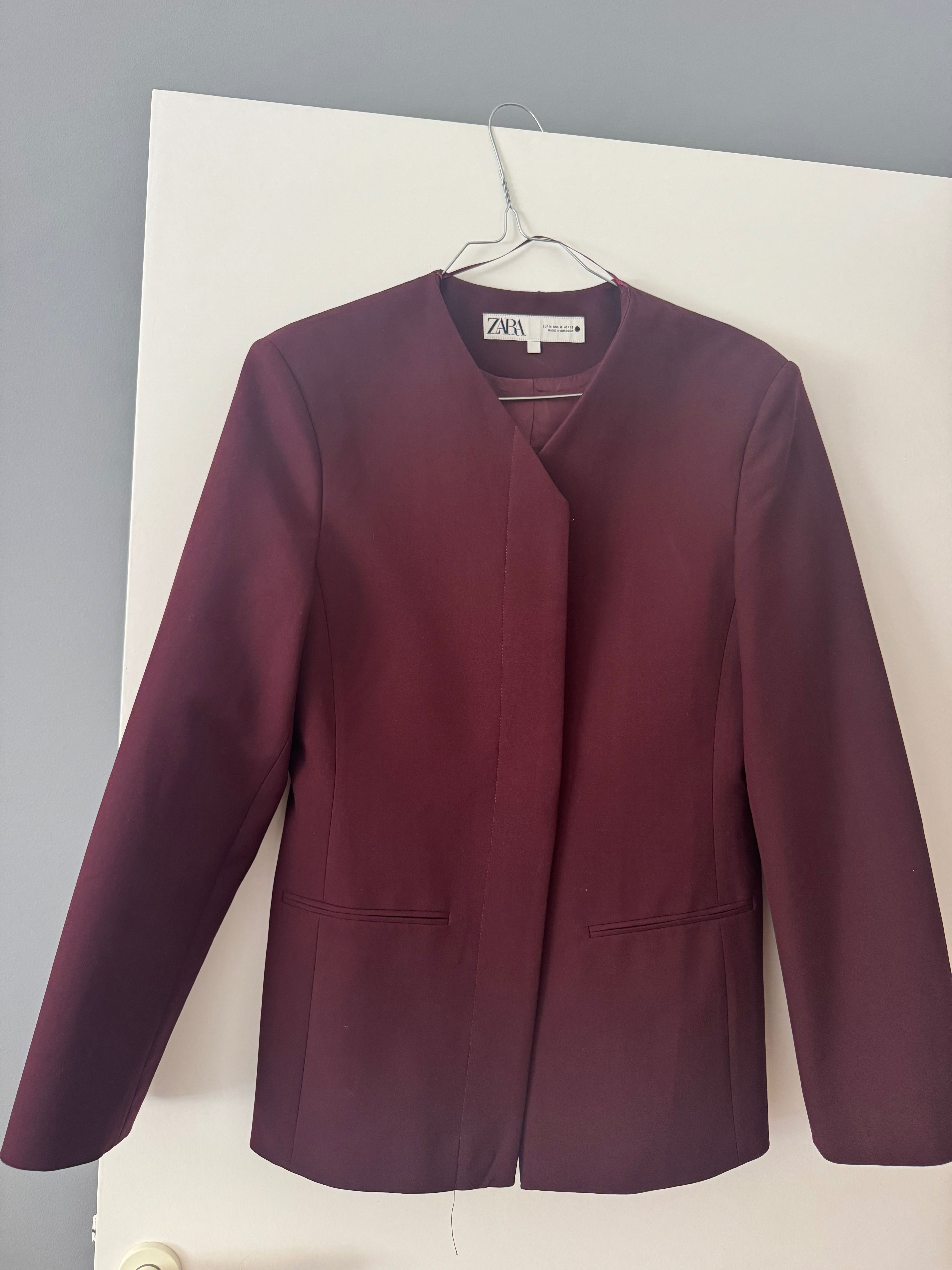 Сако на Zara цвят Бордо