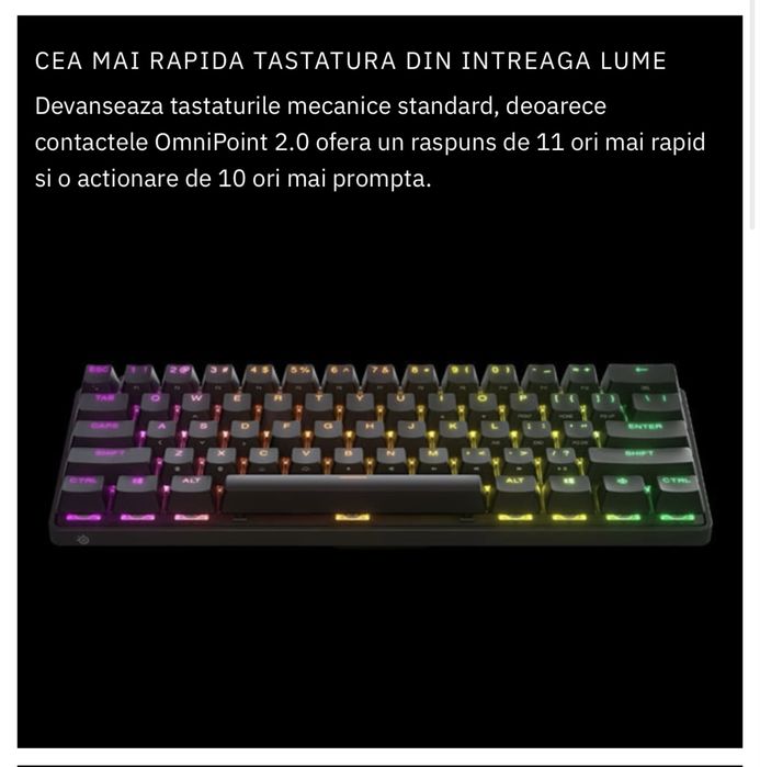 Tastatura gaming Steelseries apex pro mini wireless