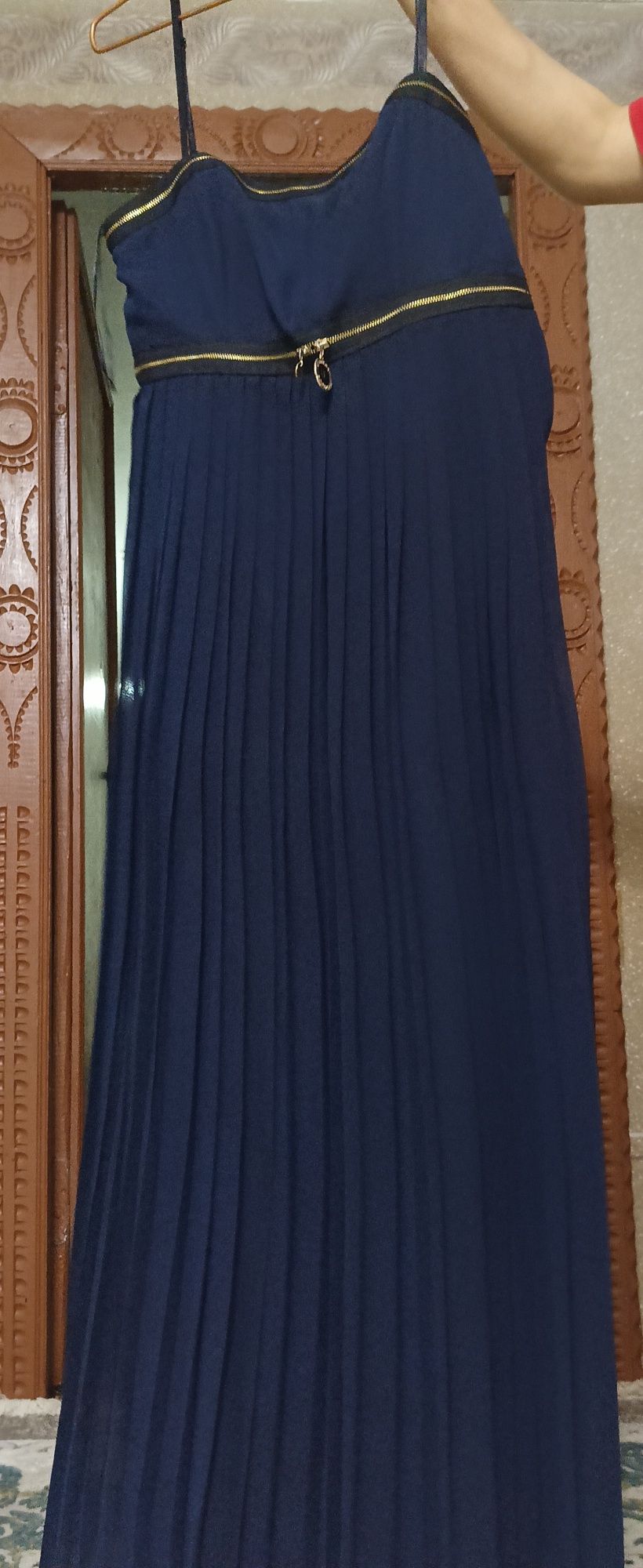 Летнее синее платье