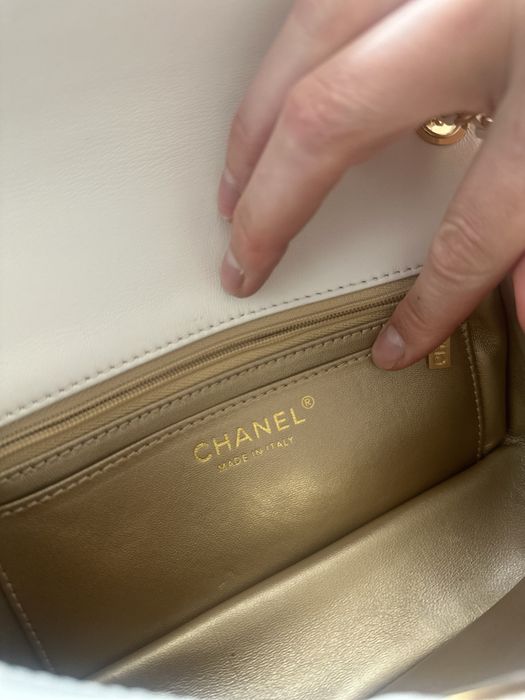 geanta piele naturala alba