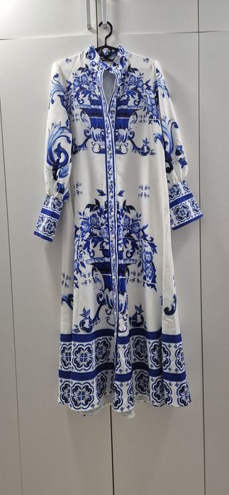 Красивое платье Гжель