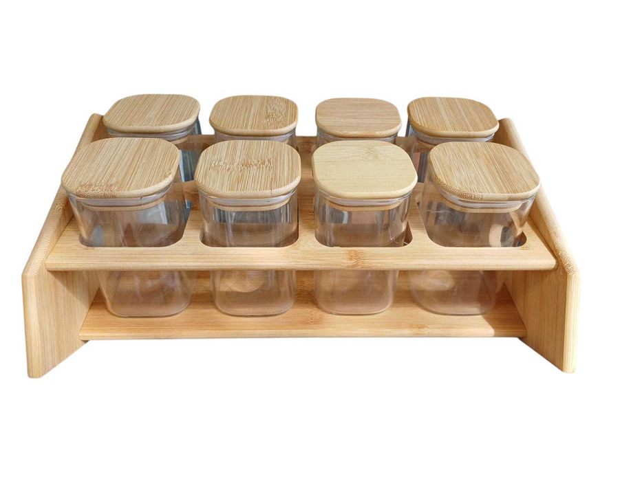 Бурканчета за подправки със стойка и BG етикети - 4 МОДЕЛА