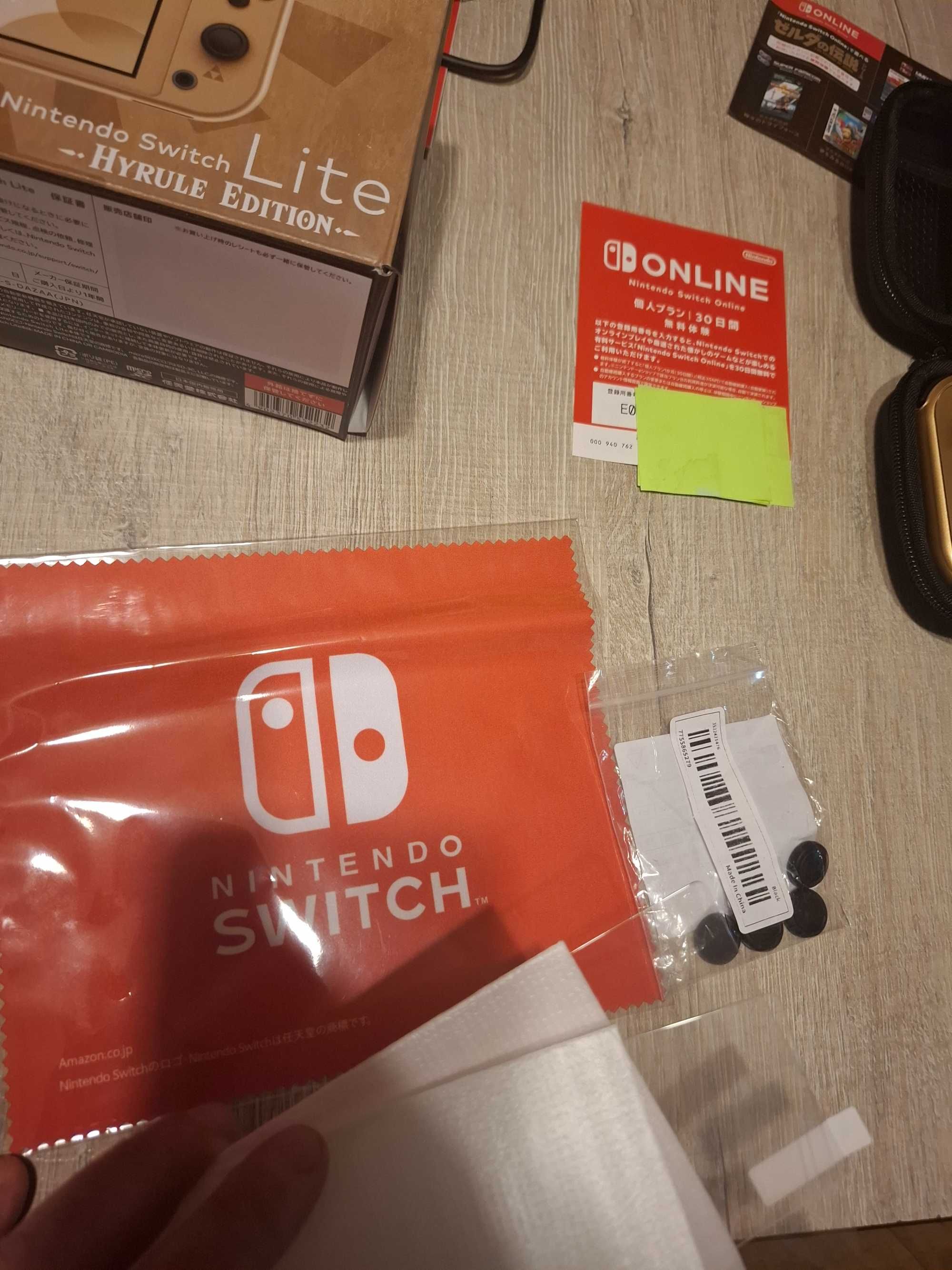 Nintendo Switch Lite Hyrule Edit.+1 год.Online абонамент, кейс, калъф.
