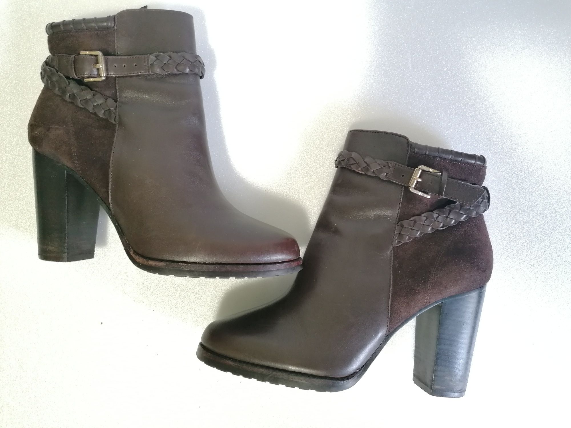 Botine piele, Massimo Dutti, 39