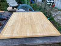Голяма бамбукова кухненска дъска за рязане 56/50см