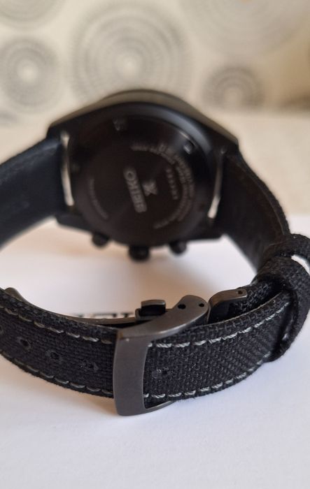 Ceas Seiko Speedtimer Black Series SSC923P1, full set