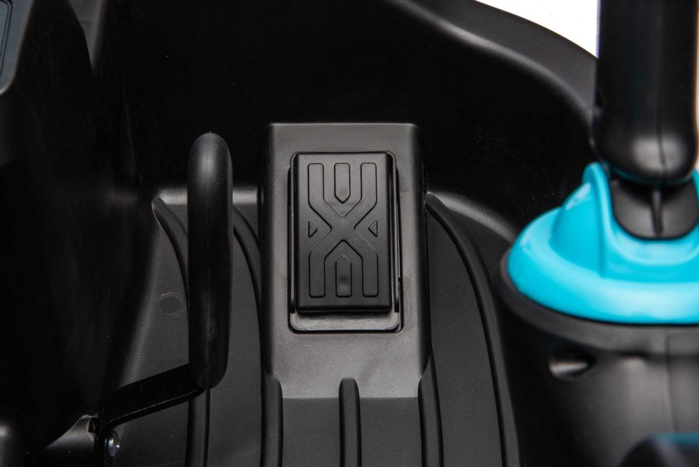 Excavator electric Kinderauto X7 2x 55W 12V-12Ah, scaun tapitat, Blue