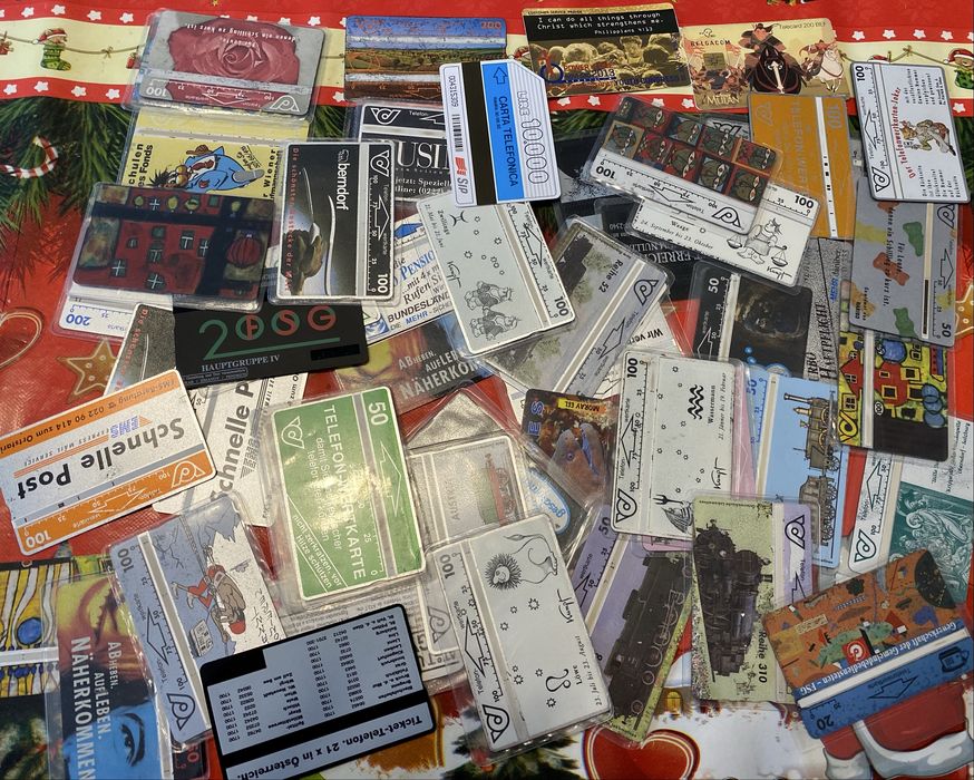 Lot 50 cartele telefonice straine diferite