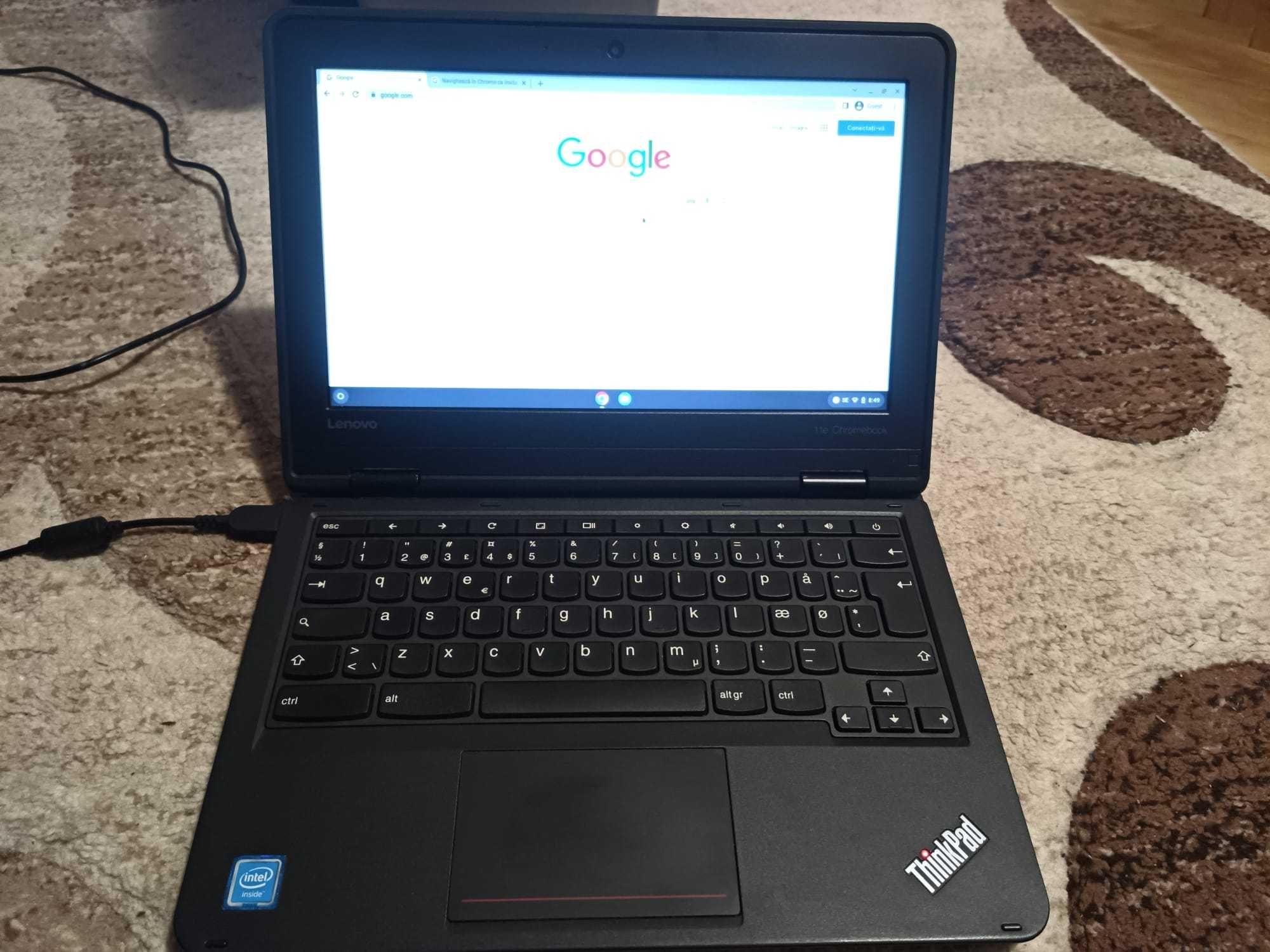 Laptop Lenovo TinkPad 11E Cromebook-peste 8 ore autonomie