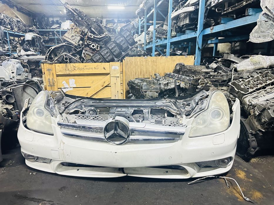W219 ноускат бампер авторазбор мерседес бу запчасть радиатор фары