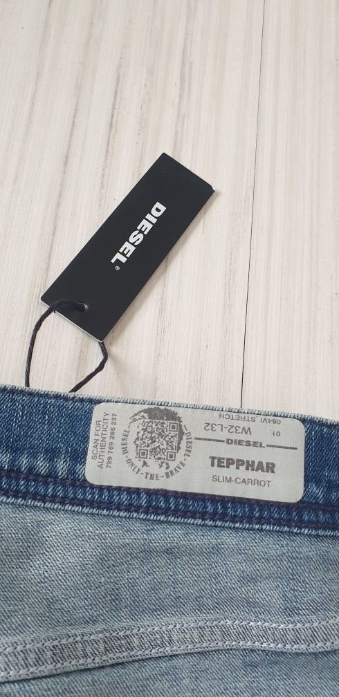 Diesel Tepphar Slim - Carrot Stretch / 32/32 НОВО ОРИГИНАЛ Мъжки Дънки