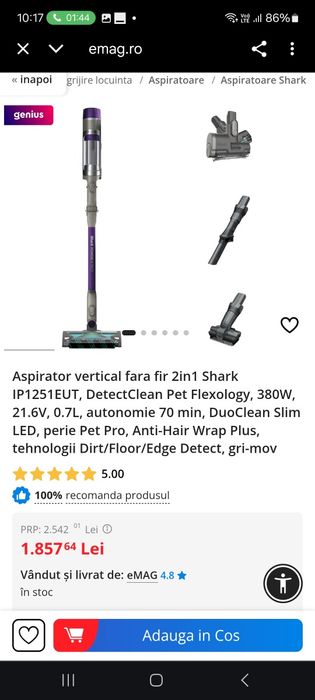 Aspirator vertical 2in 1