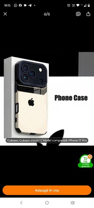 Iphone17 pro husa diverse culori