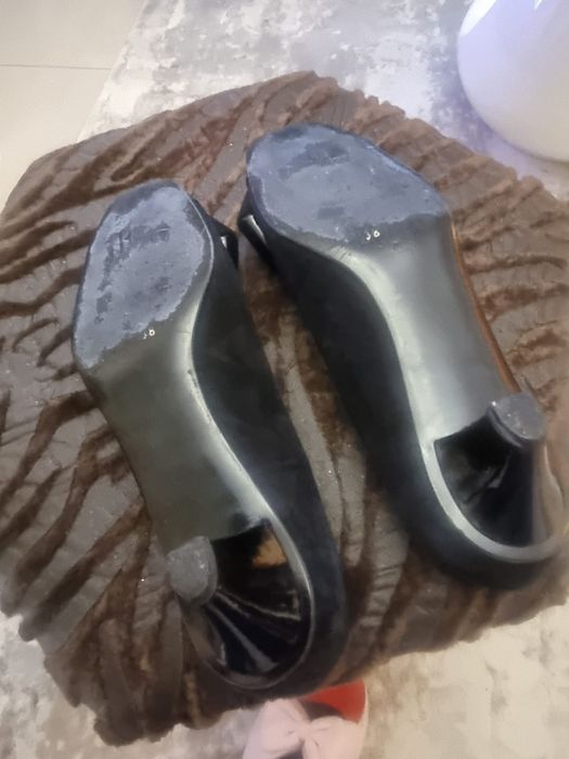 Pantofi negri piele naturala lac