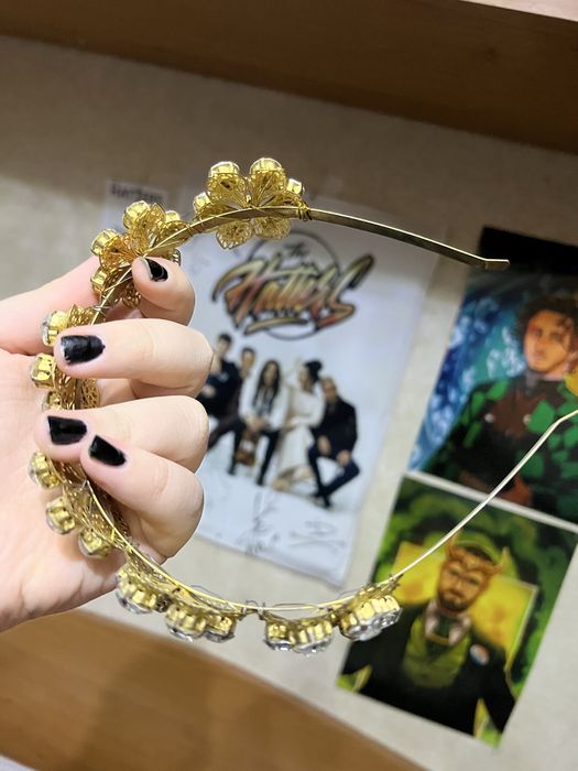 Ободок с цветами ручной работы