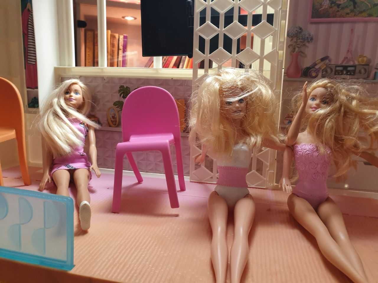 9 кукли Barbie + Ken + Кухня + куп аксесоари и играчки