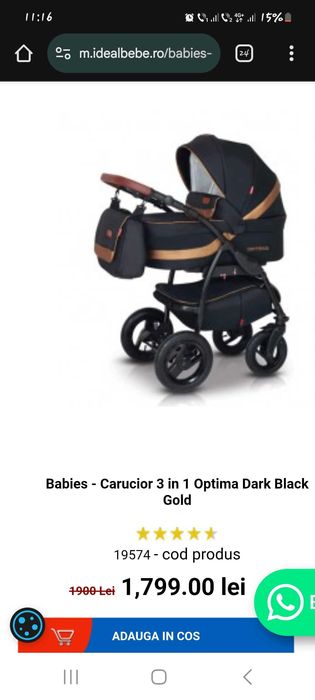 Carucior bebe 3 in 1