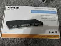 Switch NetGear GS348, 48 x 10/100/1000 Mbps Gigabit Ethernet, Desktop/