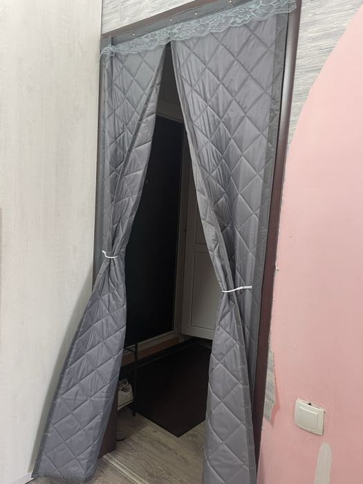 Занавеска 100x210 см 1 шт, полиэстер, серый