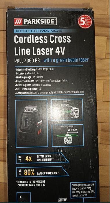 Parkside performance nivela laser verde 360° autocalibrare trepied