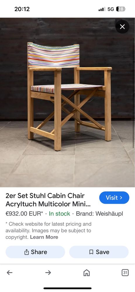 Градински стол / weishäupl / 90-те