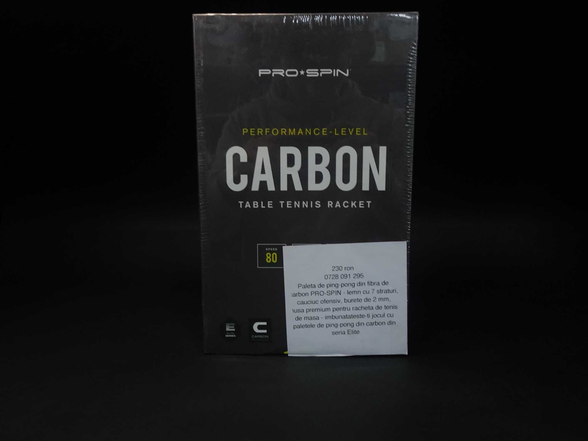 Paleta de ping-pong, fibra de carbon hard