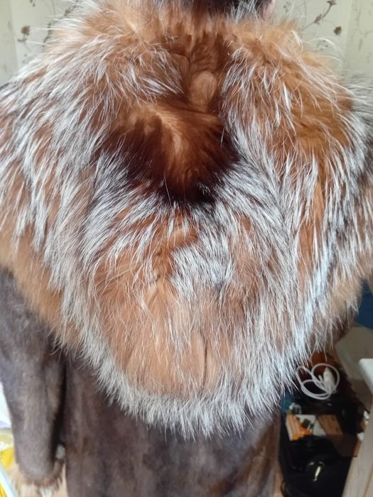 Шуба норковая, башлык рысь
