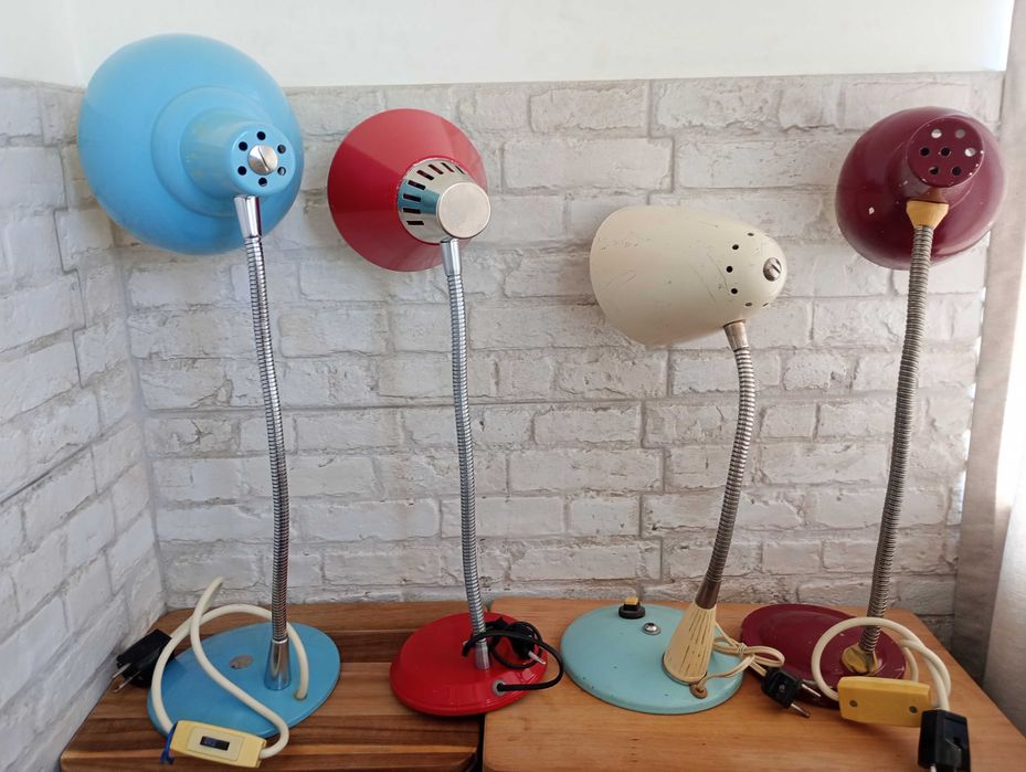 Стара настолна лампа от соца 4 броя