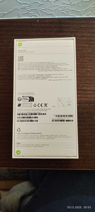 Iphone 17 PRO Cosmic Orang 256gb