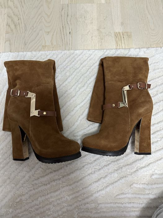 Cizme din piele maro