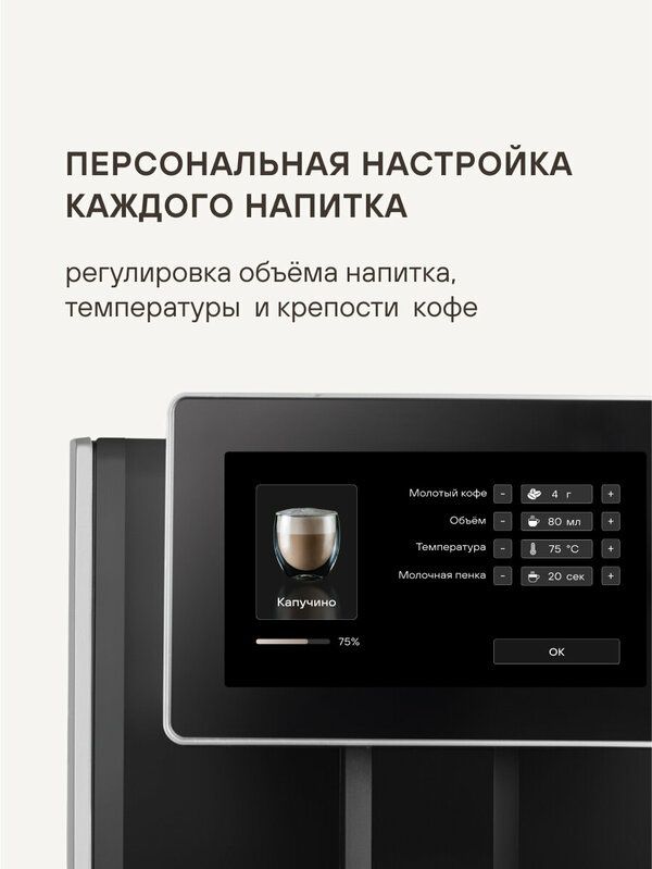 Кофемашина Rondell-МБТ RDE-1108, автоматическая, цвет черный