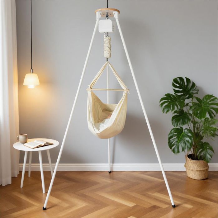 Leagan electric pentru bebelusi. Patut cu leagan automat pentru copii