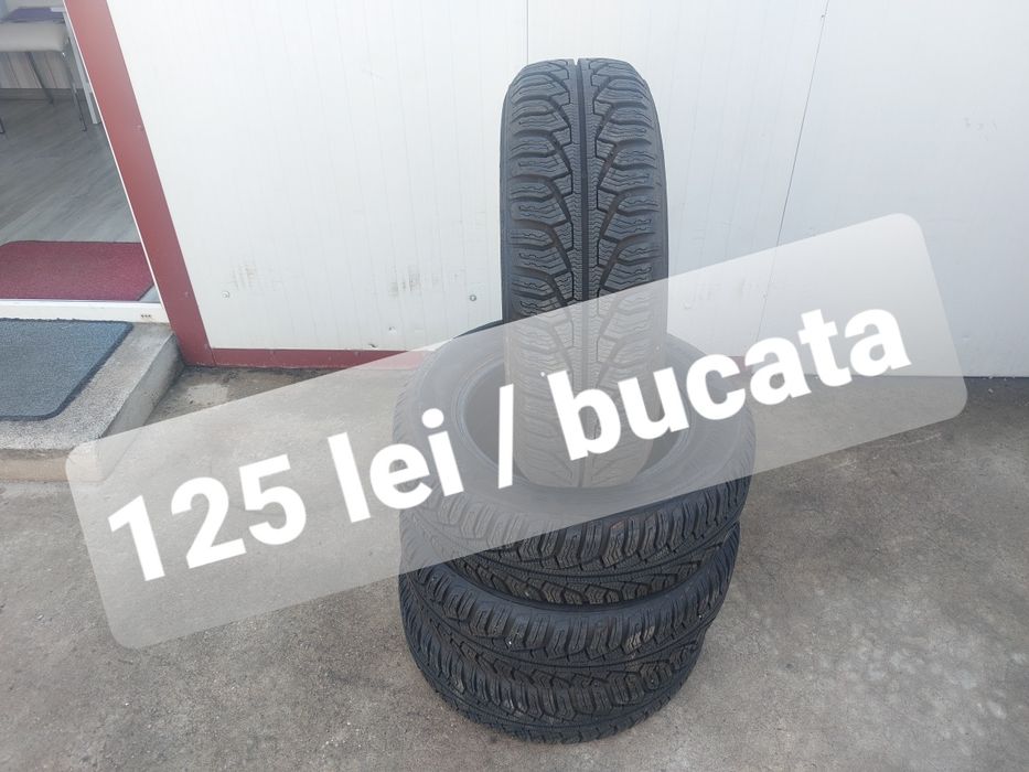 125 lei bucata! Set anvelope M+S/IARNA 195 65 15 Uniroyal! 7 mm