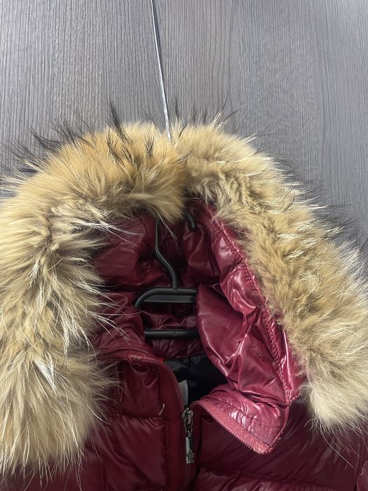 Geaca moncler cu puf de gasca,+curea