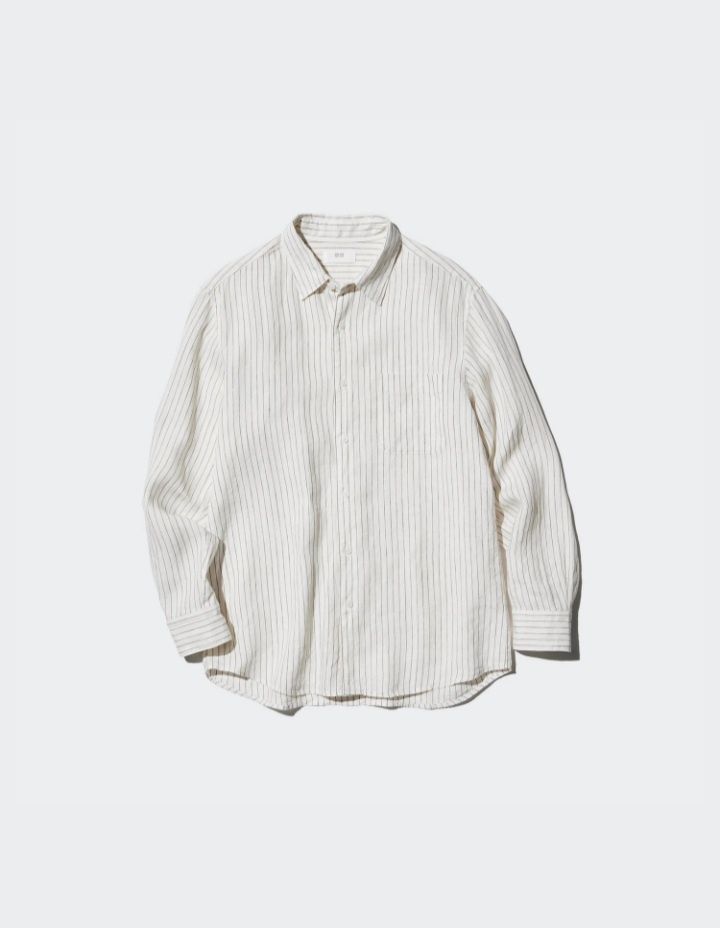 Рубашка Лён Юникло Uniqlo размер L