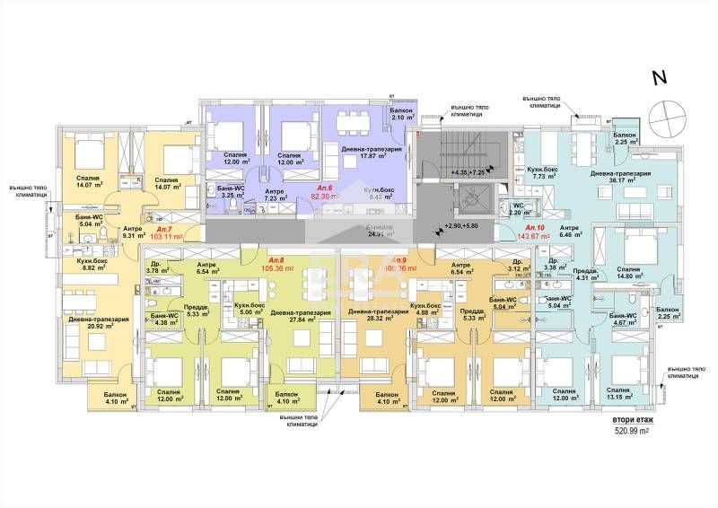 Продава се Тристаен апартамент в София, м-т Гърдова глава - 82 кв.м за 2168 €/кв.м - Снимка #3