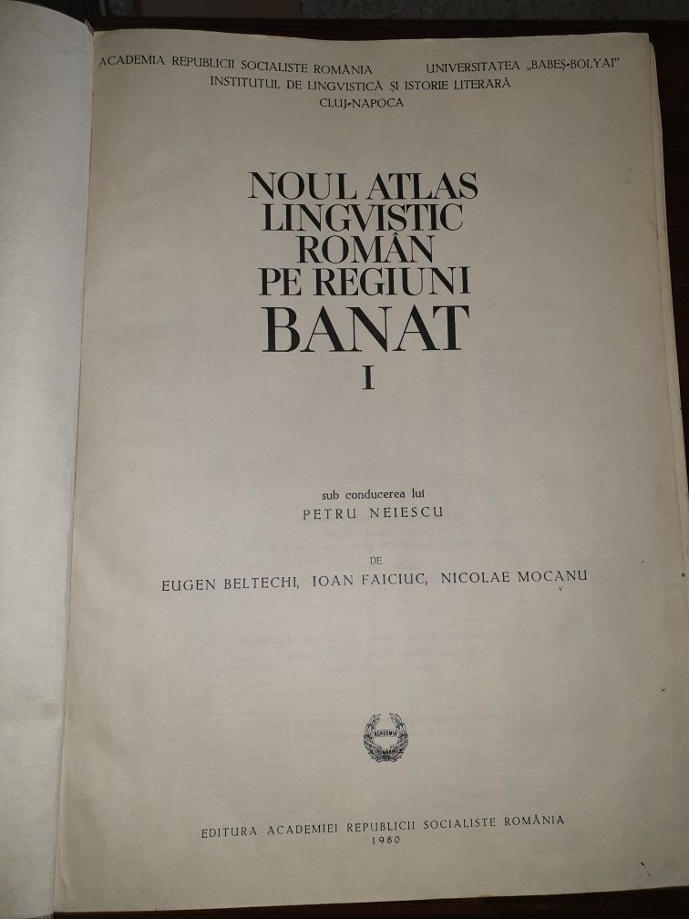 Vand Noul Atlas Lingvistic Roman pe Regiuni , Banat 1