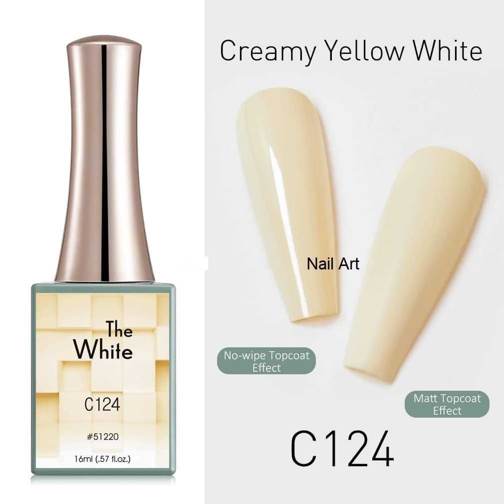 Canni Гел лак бяла серия -  White  – 16 ml