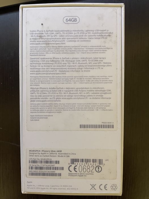 Iphone 6, Silver, 64 Gb