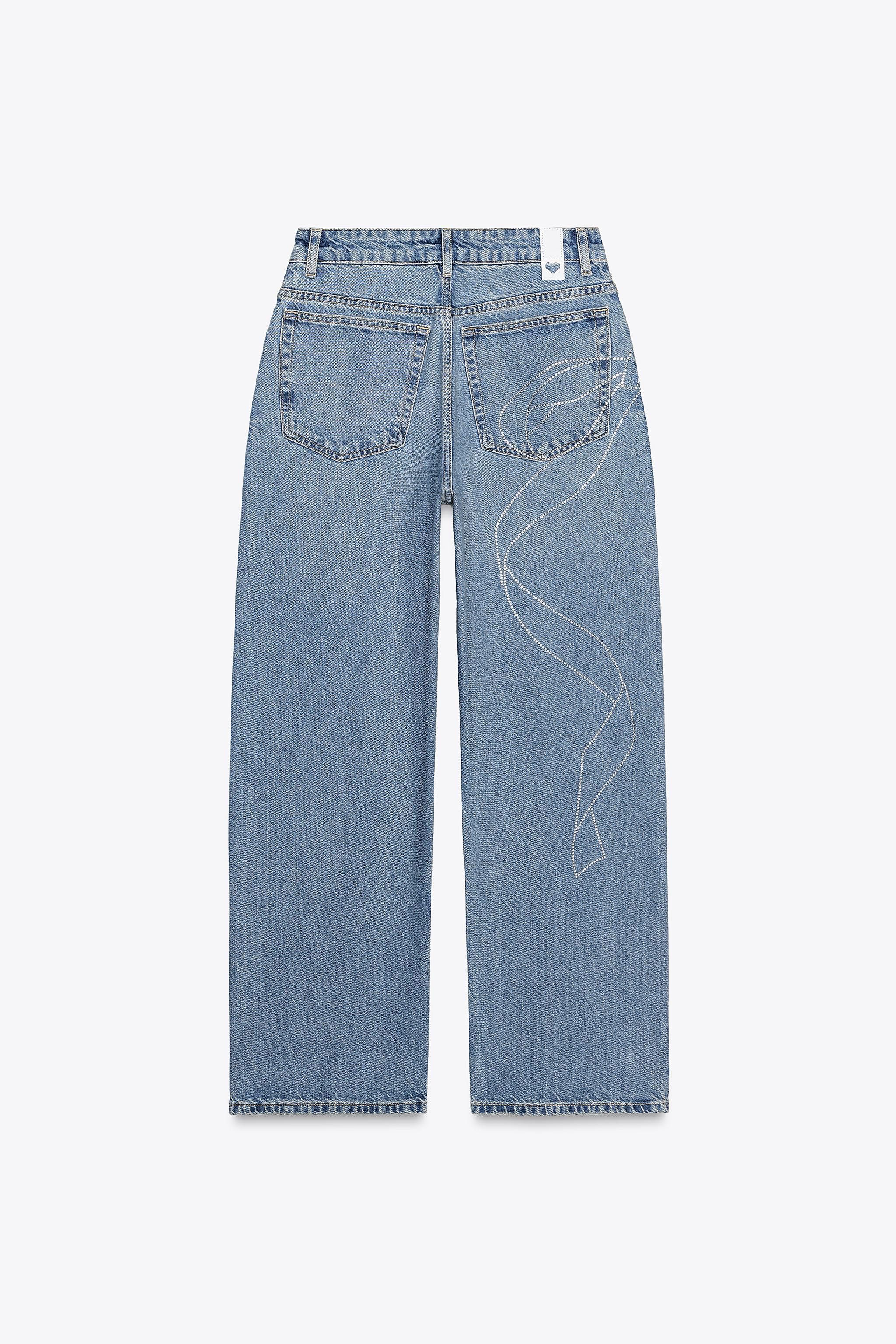 Дънки ZARA, 36 размер, овърсайз с висока талия