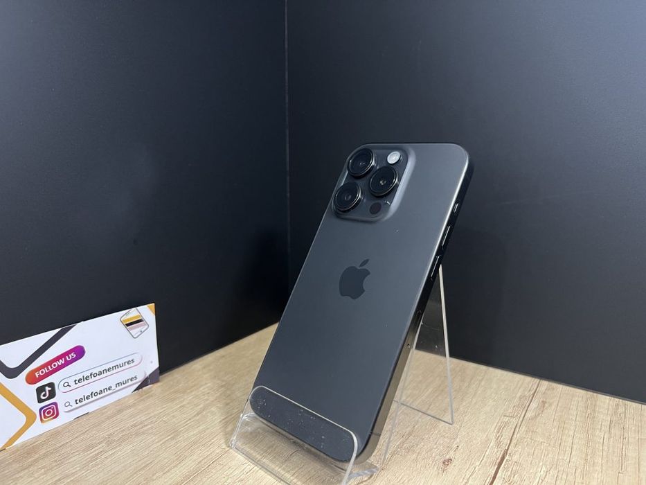 Iphone 15 Pro 128Gb Black Titanium 3 ani garanție, Telefoane Mures