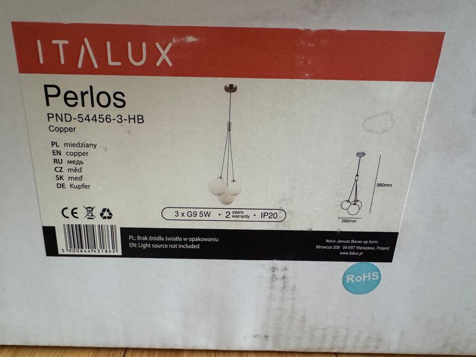 Lustra Perlos Italux